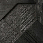 Graphic sideboard - varnished teak - black - 3 doors White Cliff Studio Sideboard