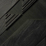 Graphic sideboard - varnished teak - black - 4 doors White Cliff Studio Sideboard