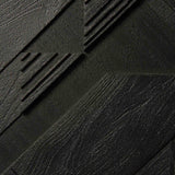 Graphic sideboard - varnished teak - black - 4 doors White Cliff Studio Sideboard