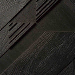 Graphic TV cupboard - varnished teak - black - 1 flip - down door - 1 drawers White Cliff Studio Media Console