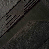 Graphic TV cupboard - varnished teak - black - 1 flip - down door - 1 drawers White Cliff Studio Media Console