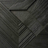 Graphic TV cupboard - varnished teak - black - 1 flip - down door - 1 drawers White Cliff Studio Media Console