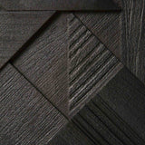 Graphic TV cupboard - varnished teak - black - 1 flip - down door - 1 drawers White Cliff Studio Media Console