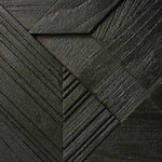 Graphic TV cupboard - varnished teak - black - 1 flip - down door - 2 drawers White Cliff Studio Media Console