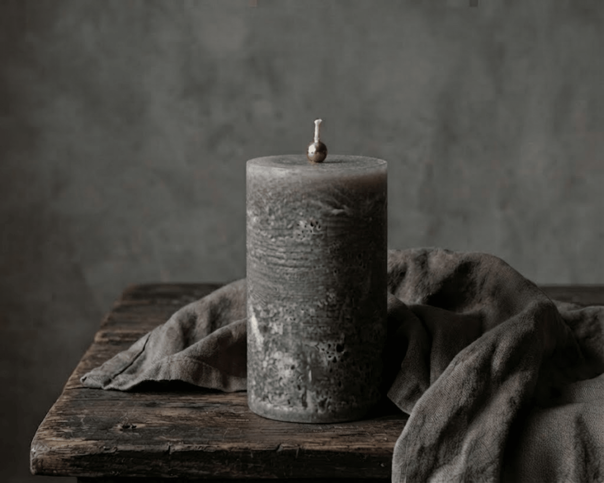 Gray White Cliff Studio Candles