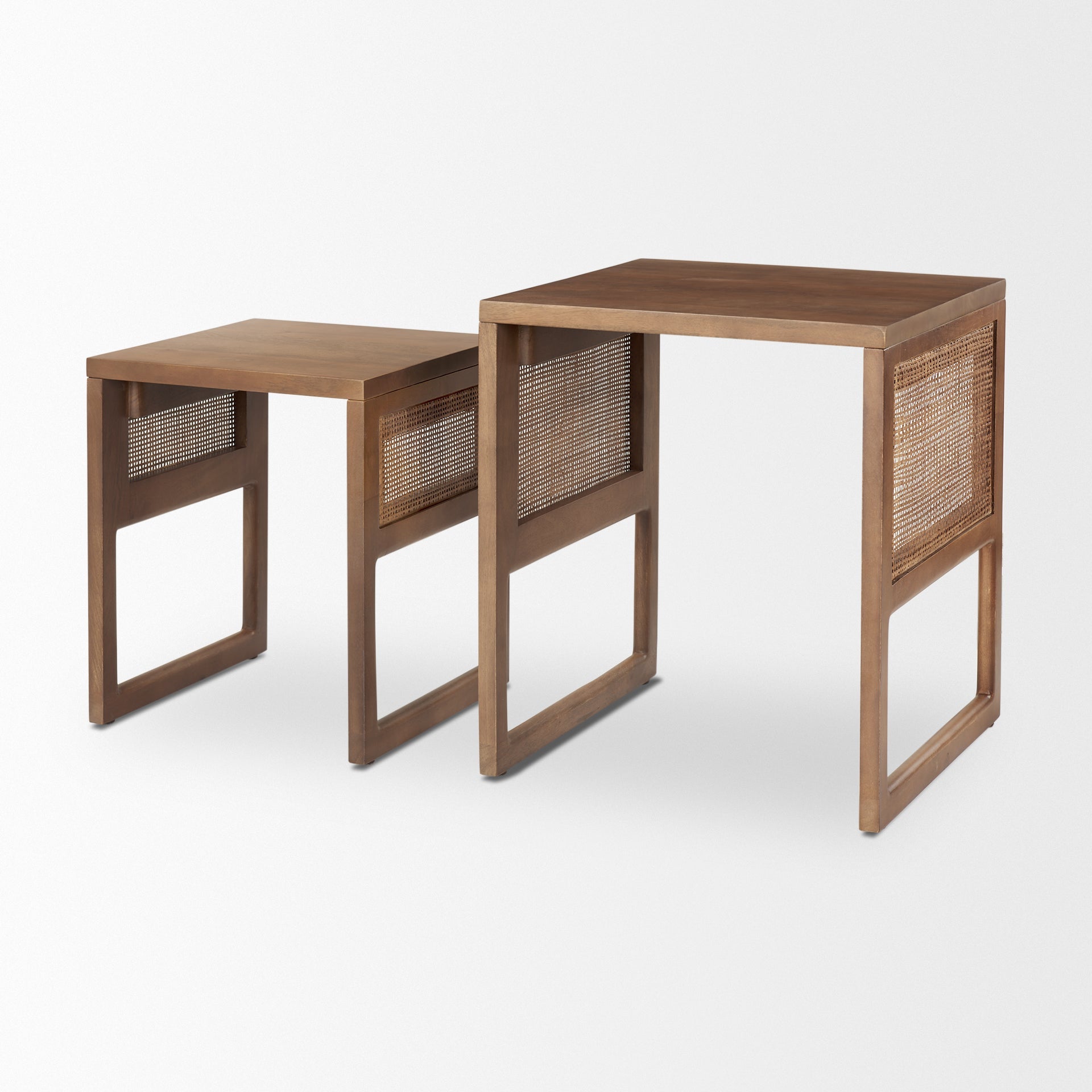 Greer Brown Wood Nesting Tables