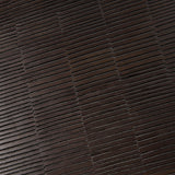 Grooves coffee table - varnished teak - off black - rectangular White Cliff Studio COFFEE TABLE