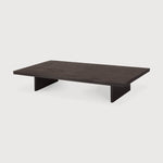 Grooves coffee table - varnished teak - off black - rectangular White Cliff Studio COFFEE TABLE