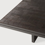 Grooves coffee table - varnished teak - off black - rectangular White Cliff Studio COFFEE TABLE