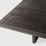 Grooves coffee table - varnished teak - off black - rectangular White Cliff Studio COFFEE TABLE