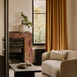 Grooves coffee table - varnished teak - off black - rectangular White Cliff Studio COFFEE TABLE