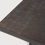 Grooves coffee table - varnished teak - off black - rectangular White Cliff Studio COFFEE TABLE