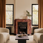 Grooves coffee table - varnished teak - off black - rectangular White Cliff Studio COFFEE TABLE