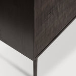 Grooves sideboard - varnished teak - off black - 3 doors White Cliff Studio Sideboard