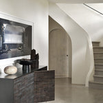 Grooves sideboard - varnished teak - off black - 4 doors White Cliff Studio Sideboard