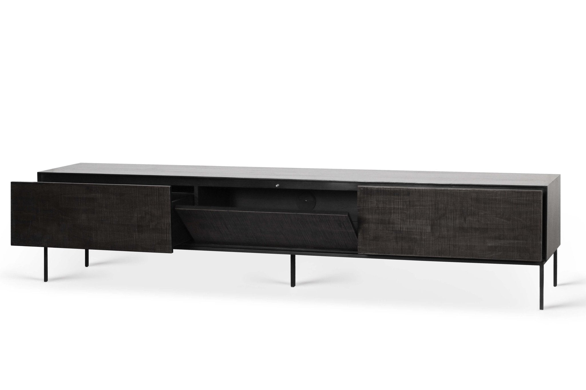 Grooves TV Cupboard White Cliff Studio TV Cabinets