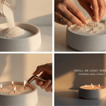 Hearth Candle Bowl White Cliff Studio Candles