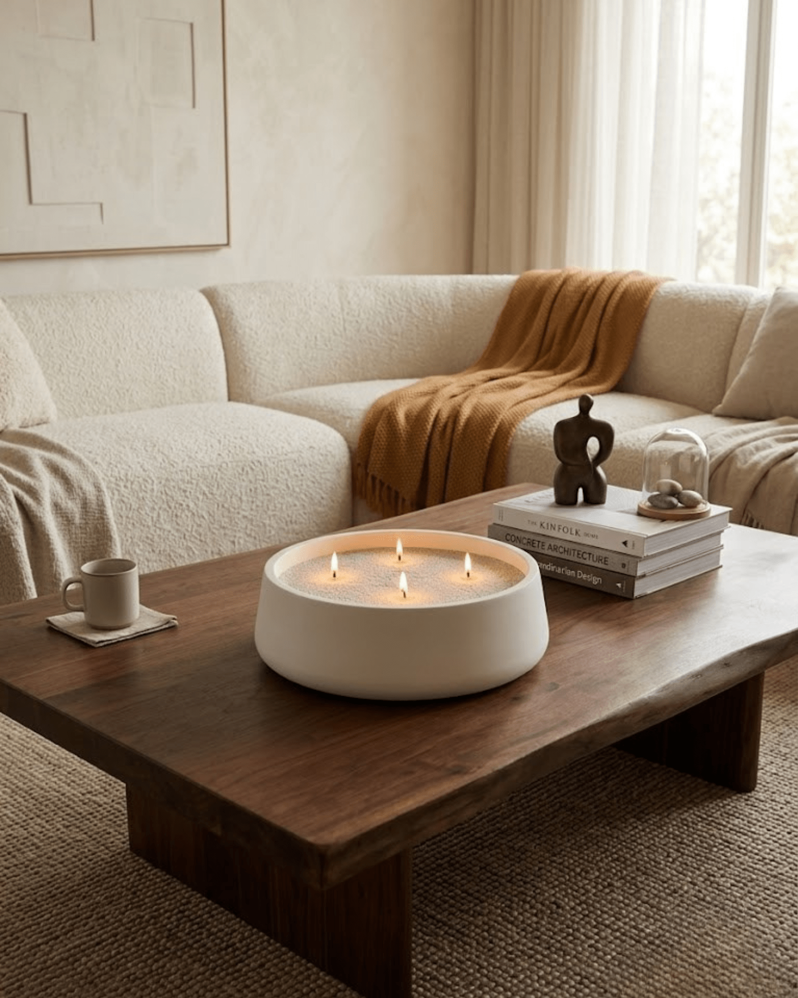 Hearth Candle Bowl White Cliff Studio Candles