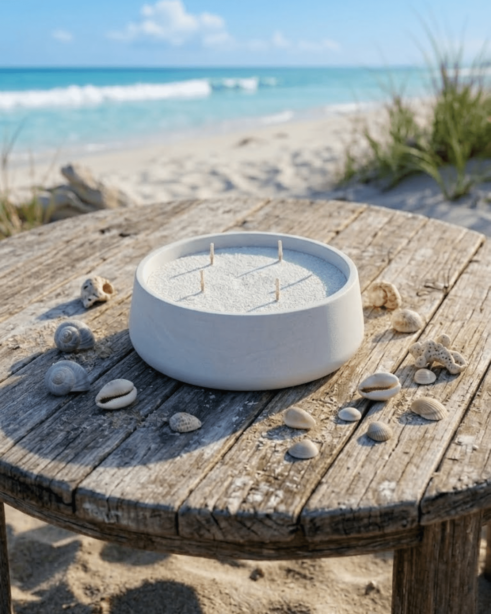 Hearth Candle Bowl White Cliff Studio Candles