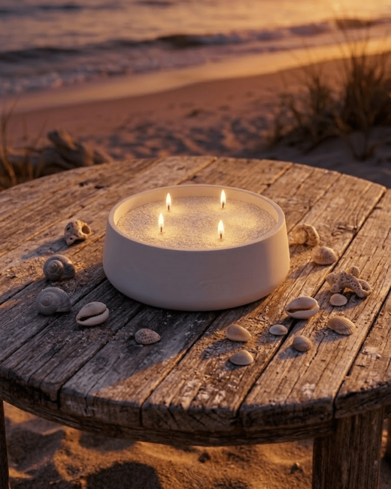 Hearth Candle Bowl White Cliff Studio Candles