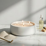 Hearth Candle Bowl White Cliff Studio Candles