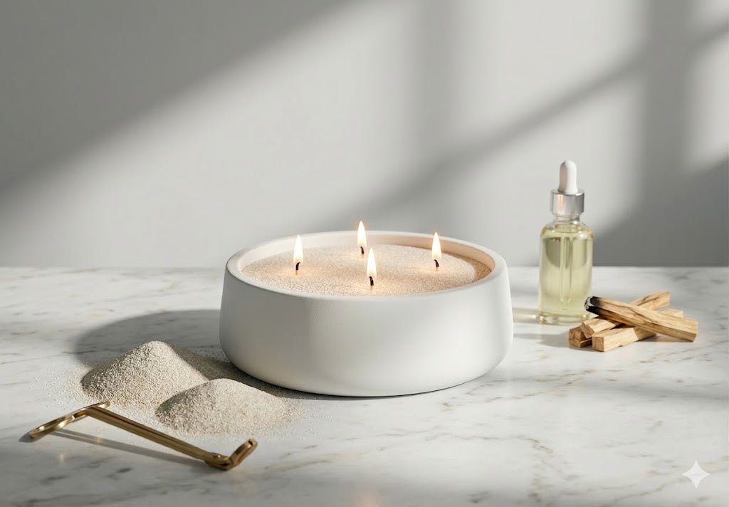 Hearth Candle Bowl White Cliff Studio Candles