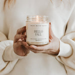 Hello Fall Soy Candle - Clear Jar - 9 oz White Cliff Studio Candles and Candle Accessories