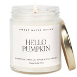 Hello Pumpkin Soy Candle - Clear Jar - 9 oz White Cliff Studio Candles and Candle Accessories