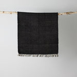 Herringbone Black Cotton Mat