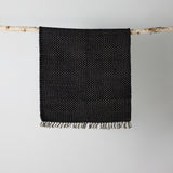 Herringbone Black Cotton Mat