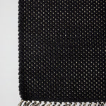 Herringbone Black Cotton Mat