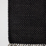 Herringbone Black Cotton Mat