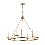 Hudson Valley Lighting | Allendale Chandelier - AGED BRASS White Cliff Studio Chandelier