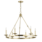 Hudson Valley Lighting | Allendale Chandelier - AGED BRASS White Cliff Studio Chandelier