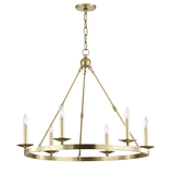 Hudson Valley Lighting | Allendale Chandelier - AGED BRASS White Cliff Studio Chandelier