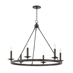Hudson Valley Lighting | Allendale Chandelier - AGED BRASS/OLD BRONZE White Cliff Studio Chandelier