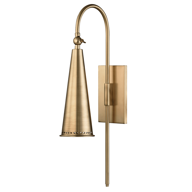 Hudson Valley Lighting | Alva Wall Sconce - AGED BRASS White Cliff Studio Wall Sconce