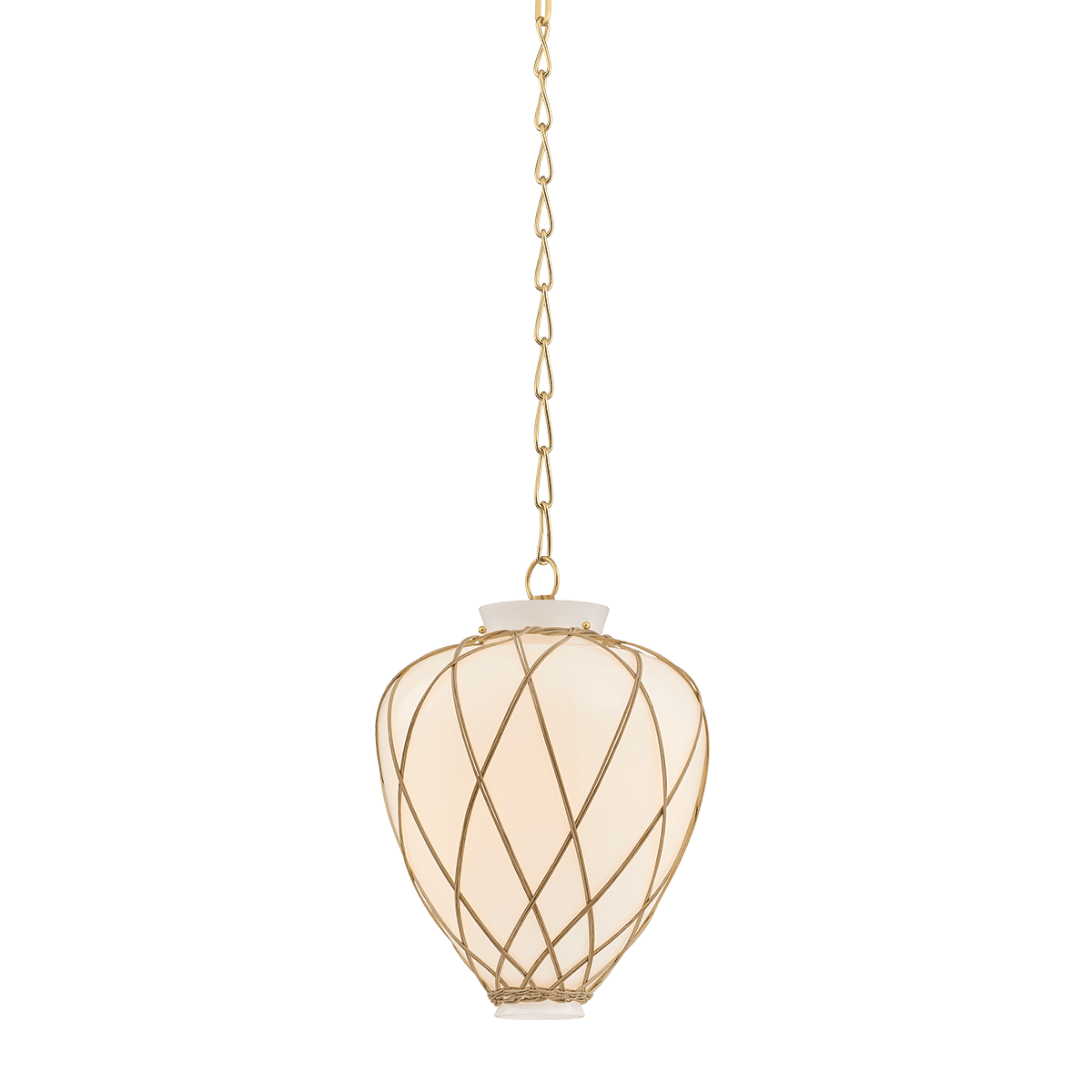 Hudson Valley Lighting | Apple Valley Pendant - AGED BRASS White Cliff Studio Pendant