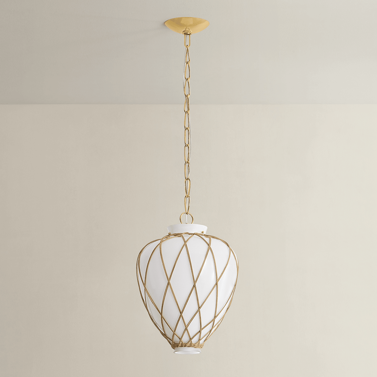 Hudson Valley Lighting | Apple Valley Pendant - AGED BRASS White Cliff Studio Pendant