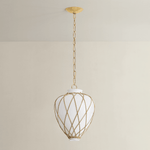 Hudson Valley Lighting | Apple Valley Pendant - AGED BRASS White Cliff Studio Pendant
