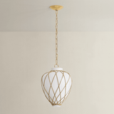 Hudson Valley Lighting | Apple Valley Pendant - AGED BRASS White Cliff Studio Pendant