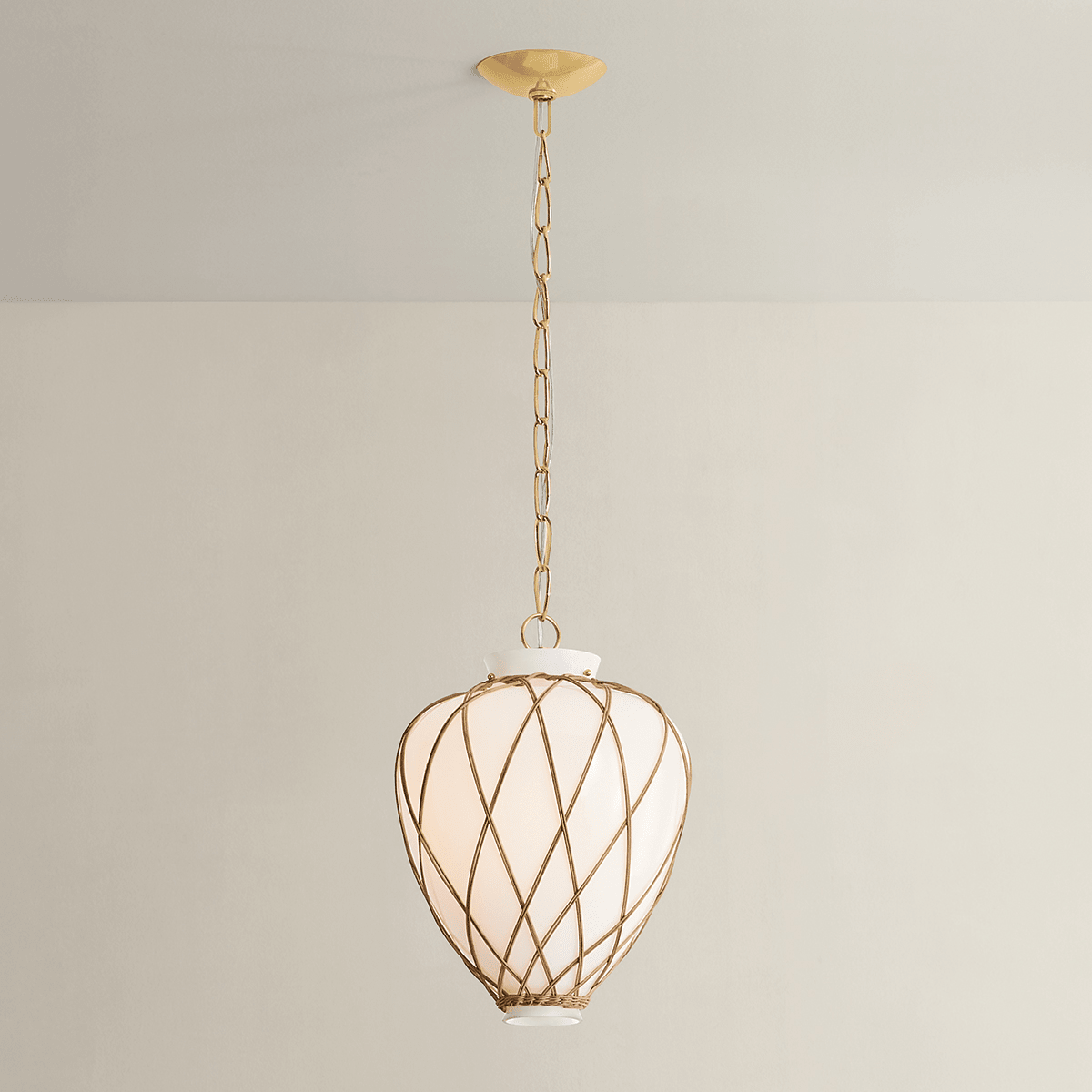 Hudson Valley Lighting | Apple Valley Pendant - AGED BRASS White Cliff Studio Pendant
