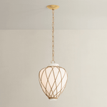 Hudson Valley Lighting | Apple Valley Pendant - AGED BRASS White Cliff Studio Pendant