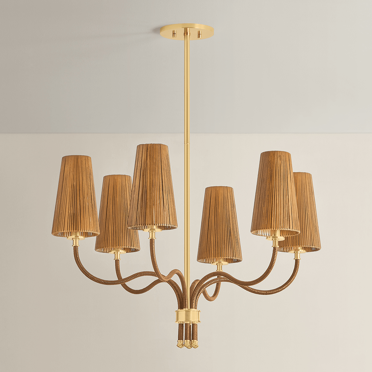 Hudson Valley Lighting | Atwood Chandelier - AGED BRASS White Cliff Studio Chandelier