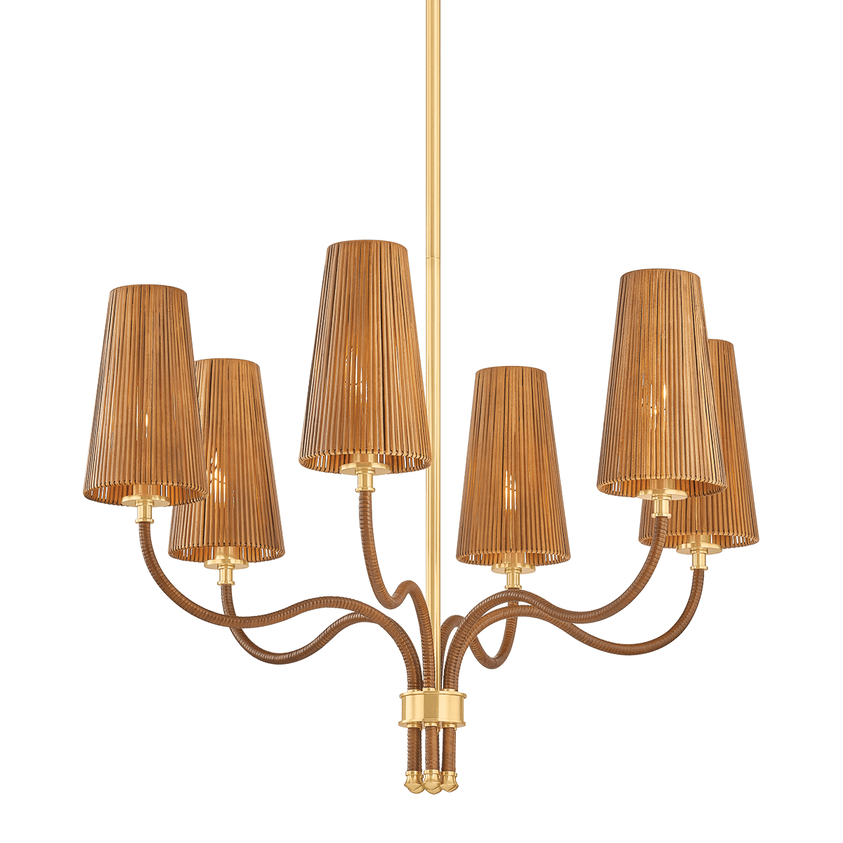 Hudson Valley Lighting | Atwood Chandelier - AGED BRASS White Cliff Studio Chandelier