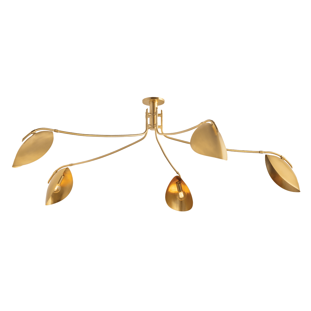 Hudson Valley Lighting | Avondale Semi Flush - AGED BRASS White Cliff Studio Semi Flush