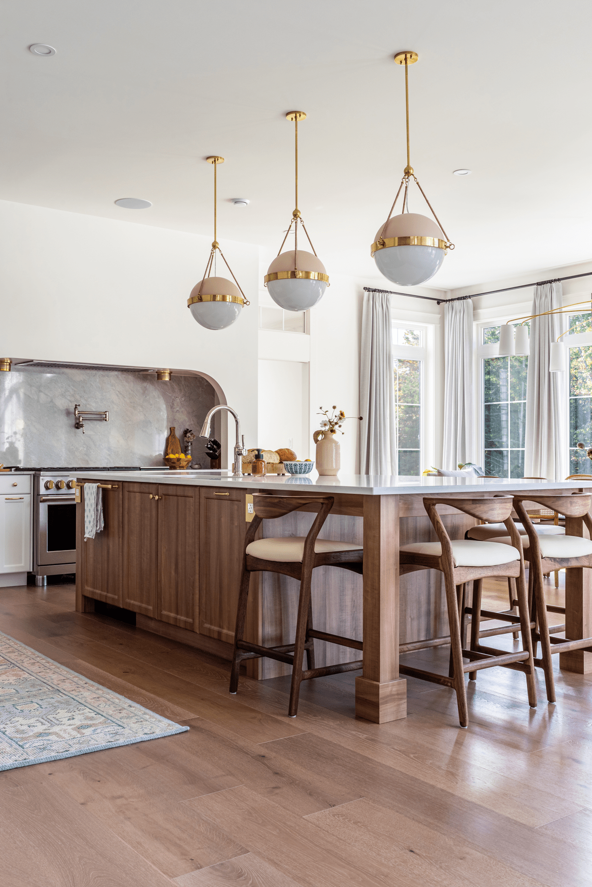 Hudson Valley Lighting | Bangor Flush Mount - AGED BRASS White Cliff Studio Flush Mount