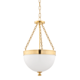 Hudson Valley Lighting | Barrington Pendant - AGED BRASS White Cliff Studio Pendant