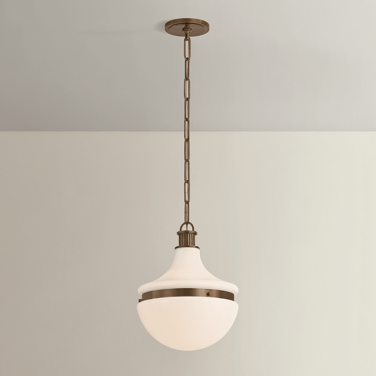 Hudson Valley Lighting | Barryville Pendant - HISTORIC BRONZE White Cliff Studio Pendant