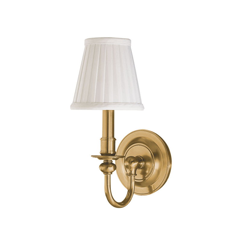 Hudson Valley Lighting | Beekman Wall Sconce - AGED BRASS White Cliff Studio Wall Sconce